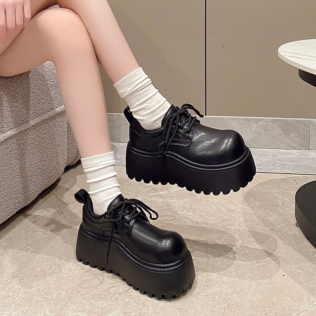 Platform Lace-Up Shoes Derby