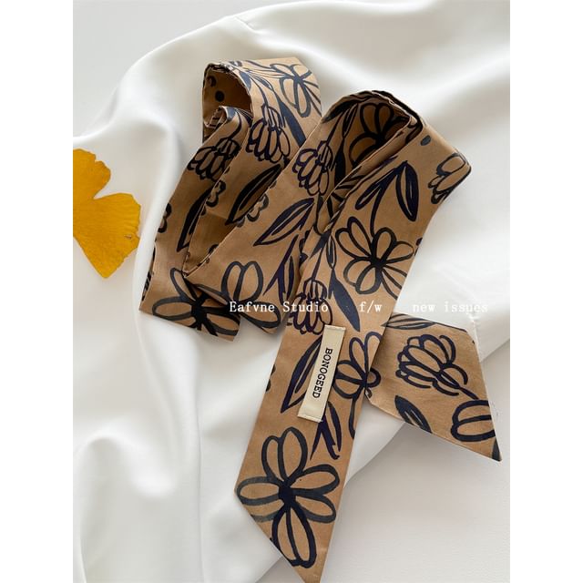 Tie Hair Scarf Patterned
