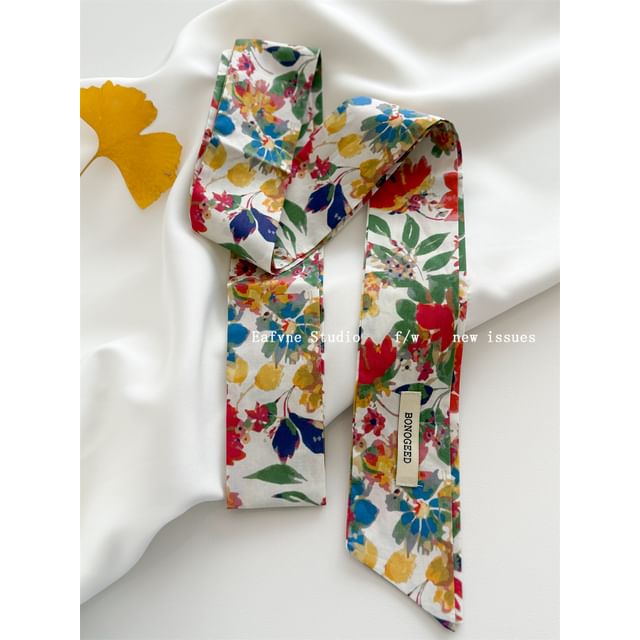 Tie Hair Scarf Patterned