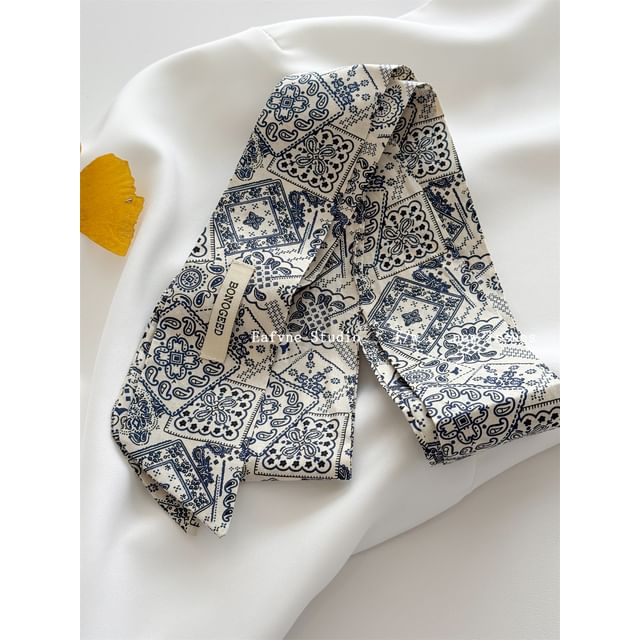 Tie Hair Scarf Patterned