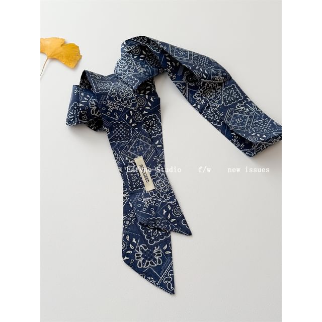 Tie Hair Scarf Patterned