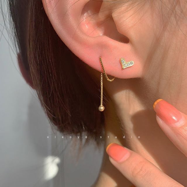 Alloy Dangle Earring Heart