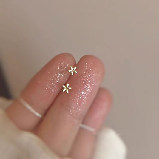 Earring Stud Alloy Floral
