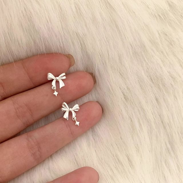 Drop Earring Alloy Bow