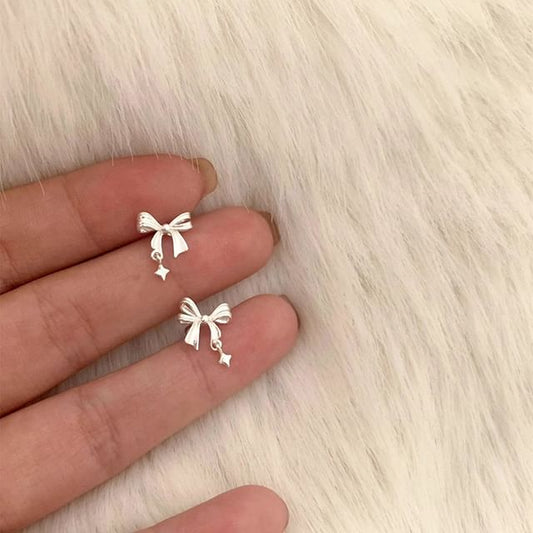 Drop Earring Alloy Bow