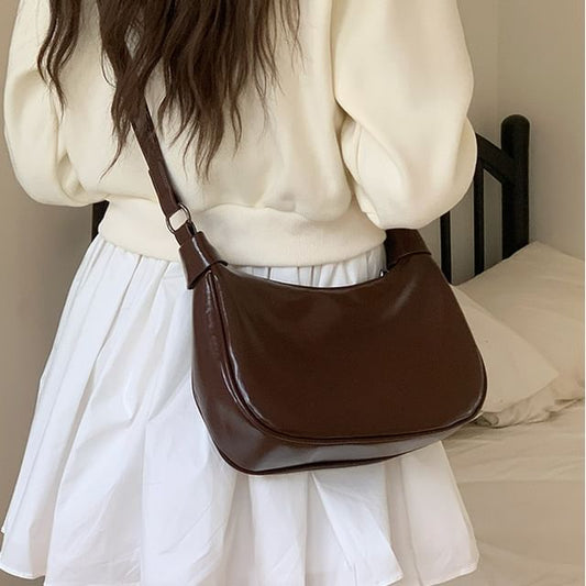 Bag Plain Shoulder Faux Leather