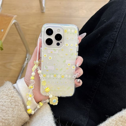 / Phone Set Case Strap Floral