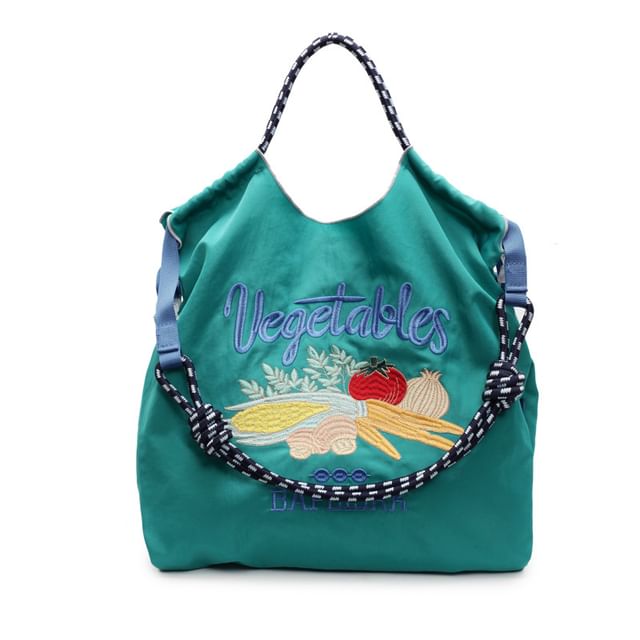 Tote Bag Vegetable Embroidered