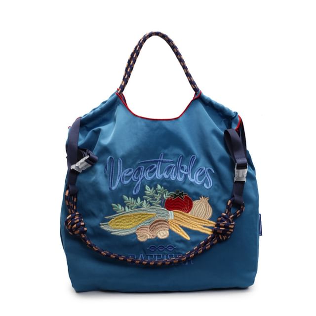 Tote Bag Vegetable Embroidered