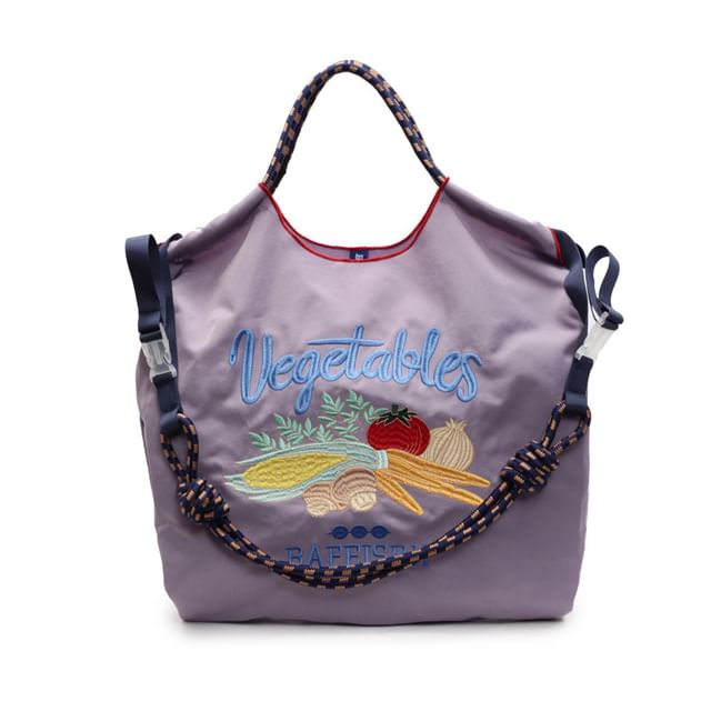 Tote Bag Vegetable Embroidered