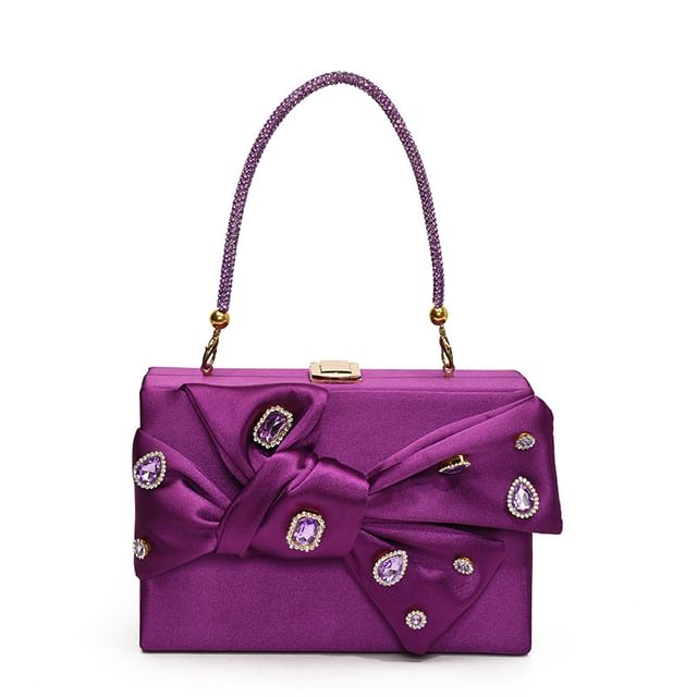 Rhinestone Crossbody Bag Bow Box