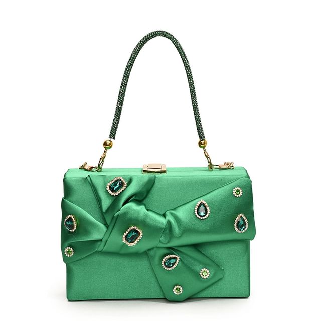 Rhinestone Crossbody Bag Bow Box