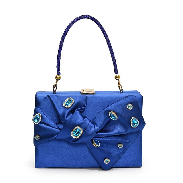 Rhinestone Crossbody Bag Bow Box