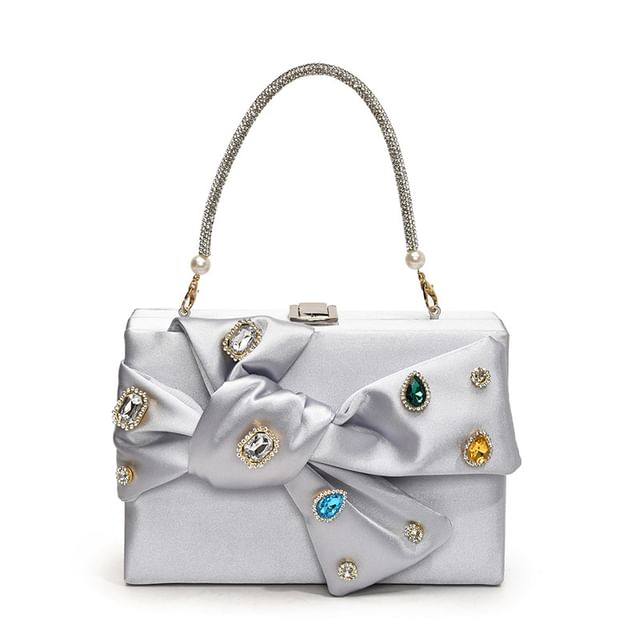 Rhinestone Crossbody Bag Bow Box