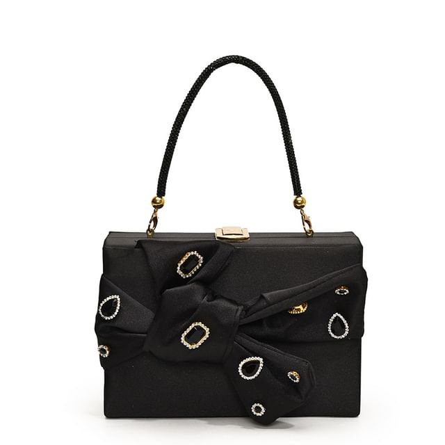 Rhinestone Crossbody Bag Bow Box