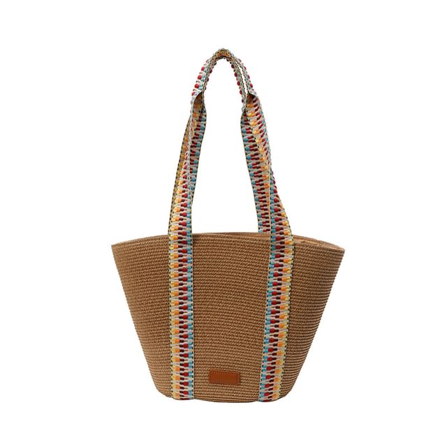 Woven Pattern Tote Strap Bag