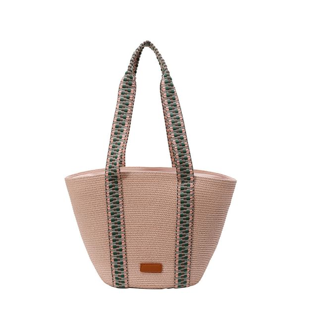 Woven Pattern Tote Strap Bag