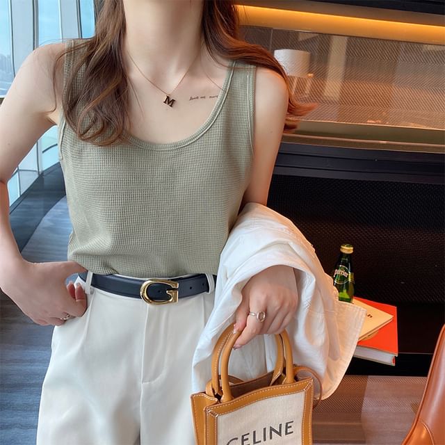 Neck Tank Plain Top Scoop