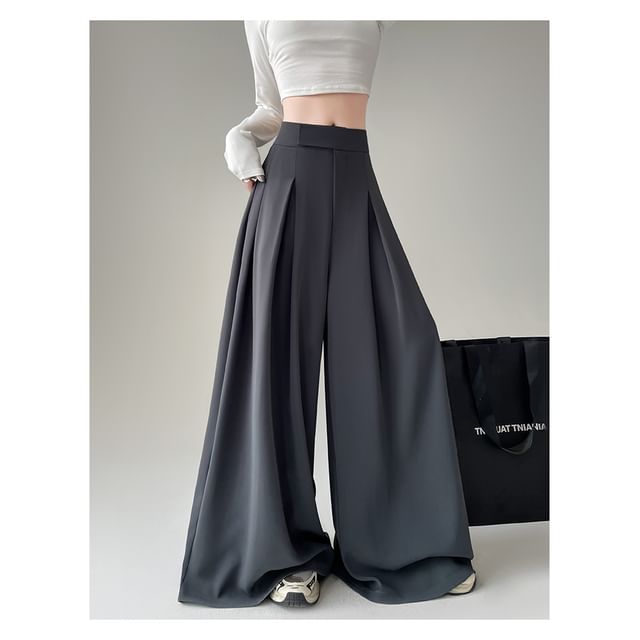 Pants Wide Dress Leg (Various High Designs) Plain Waist