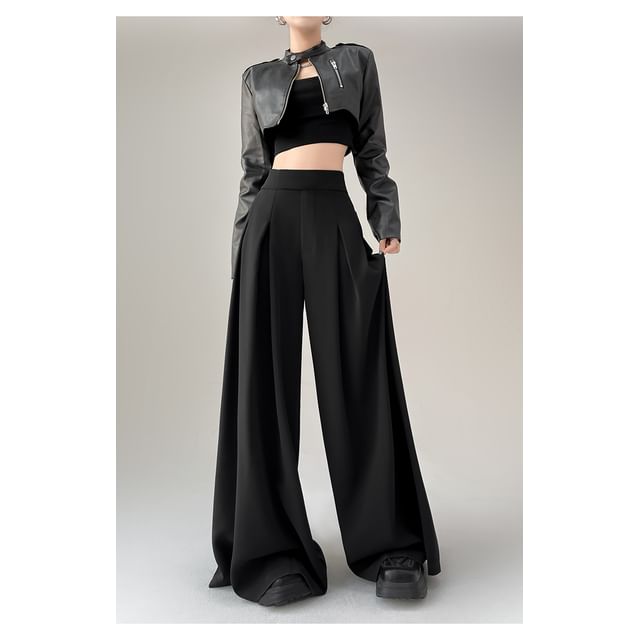 Pants Wide Dress Leg (Various High Designs) Plain Waist