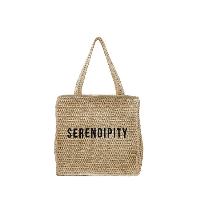 Lettering Tote Bag Woven
