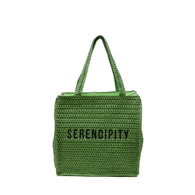 Lettering Tote Bag Woven