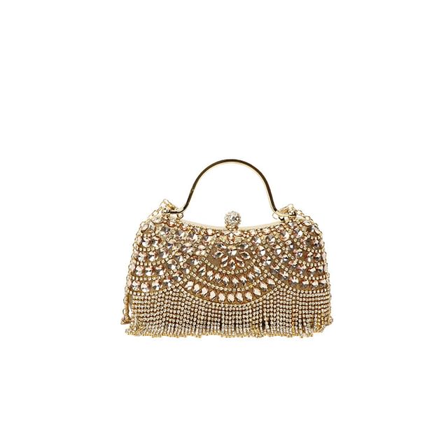 Chain Tasseled Bag Rhinestone Crossbody