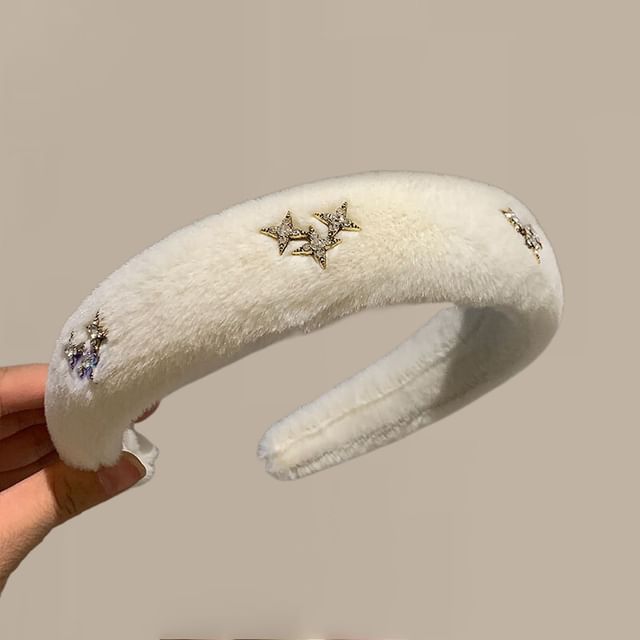 Headband Rhinestone Star Fluffy