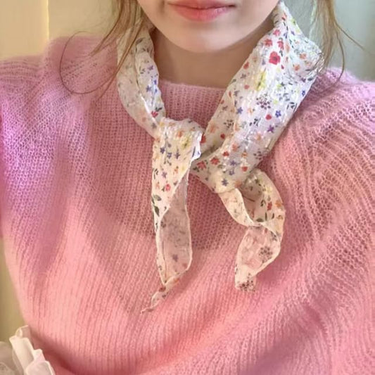 Neckerchief Print Floral