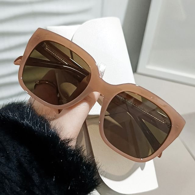 Square Sunglasses Plain Oversized