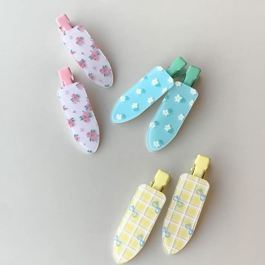 Hair Set Acrylic Clip Patterned 2: of