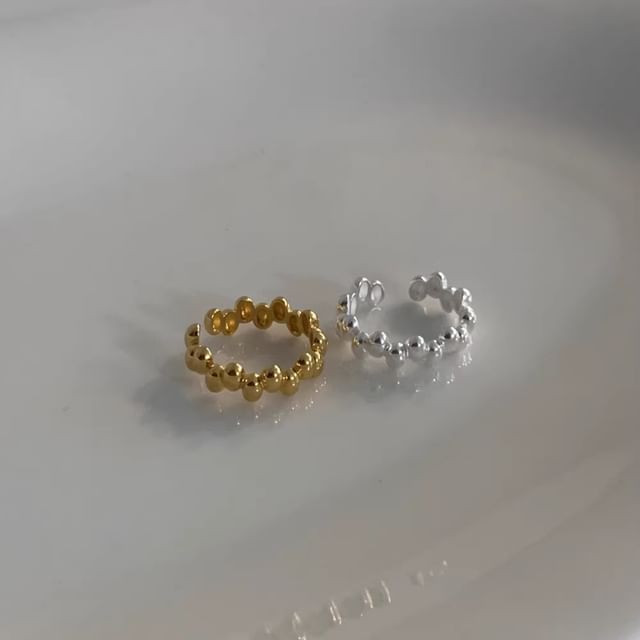 Glossy Ring Open 925 Silver Sterling