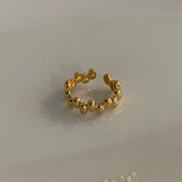 Glossy Ring Open 925 Silver Sterling