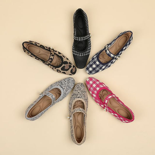 Flats Jane Mary Knit Patterned