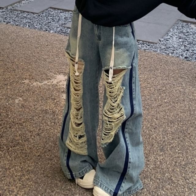 Contrast Pullover Waist Off-Shoulder Trim Plain / Drawstring