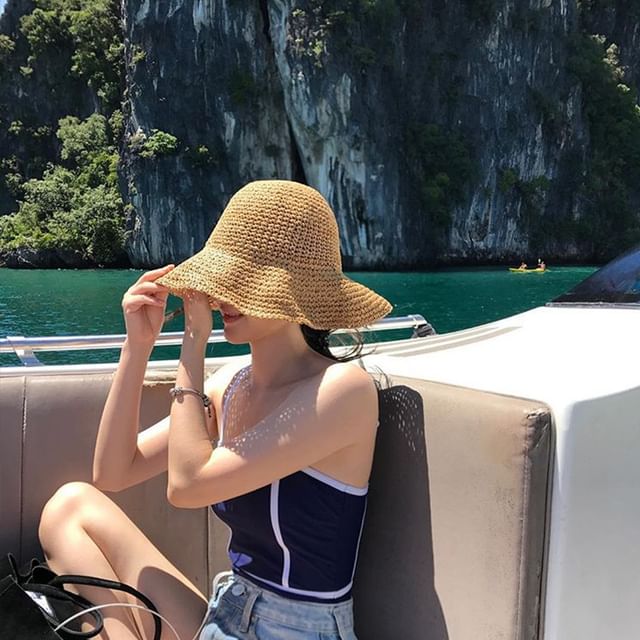 Plain Straw Sun Hat