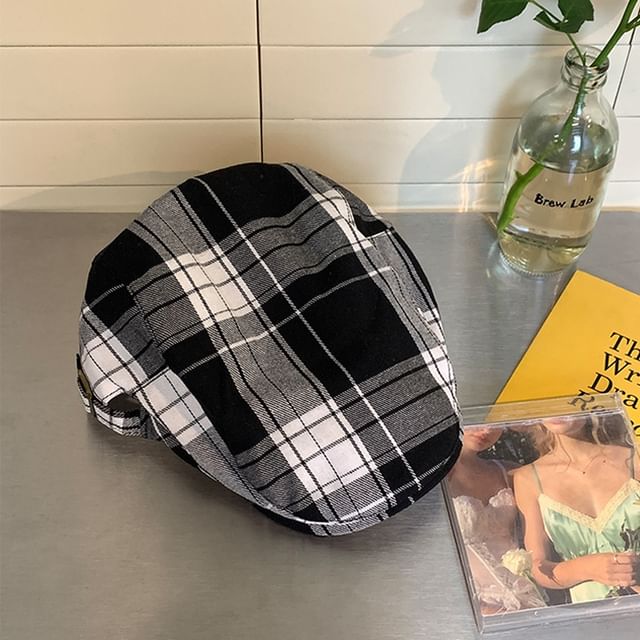 Plaid Newsboy Cap