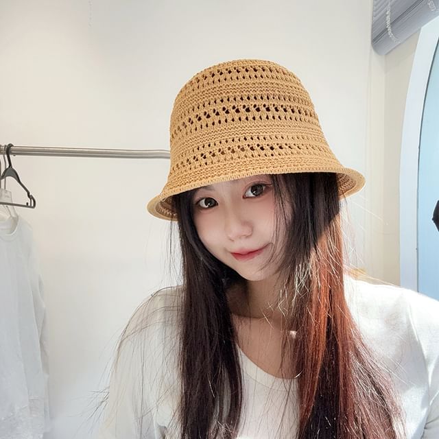 Straw Plain Cloche Hat