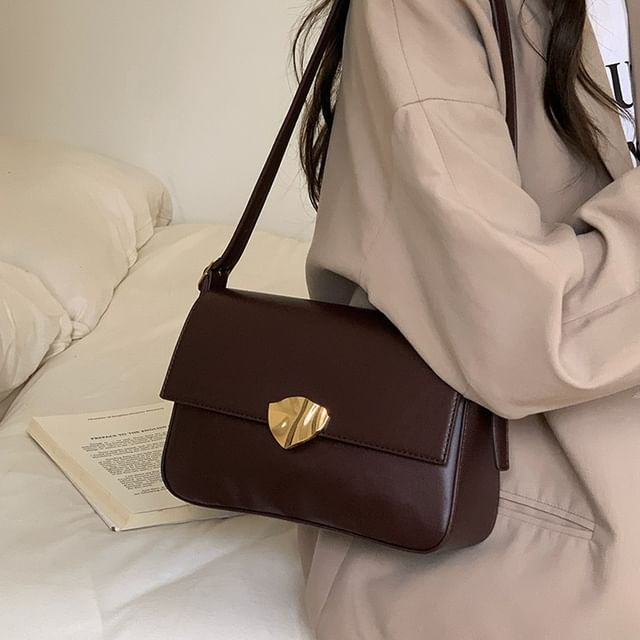 Leather Faux Bag Shoulder Flap