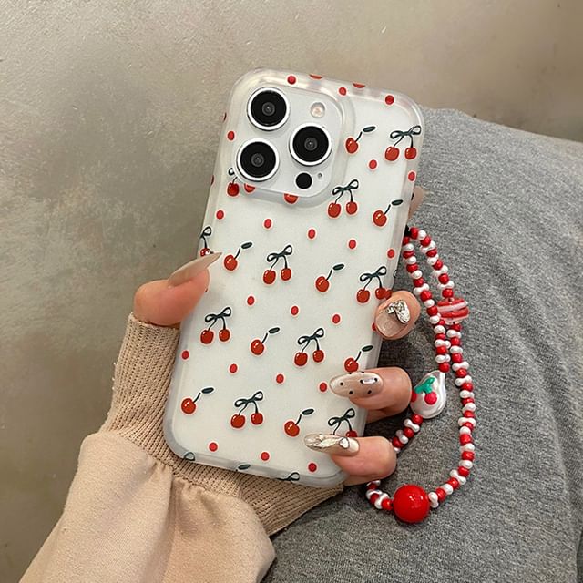 Phone Set Strap Cherry Case /