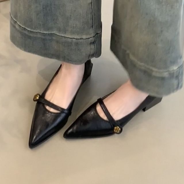 Heel Pumps Jane Pointed Mary Low