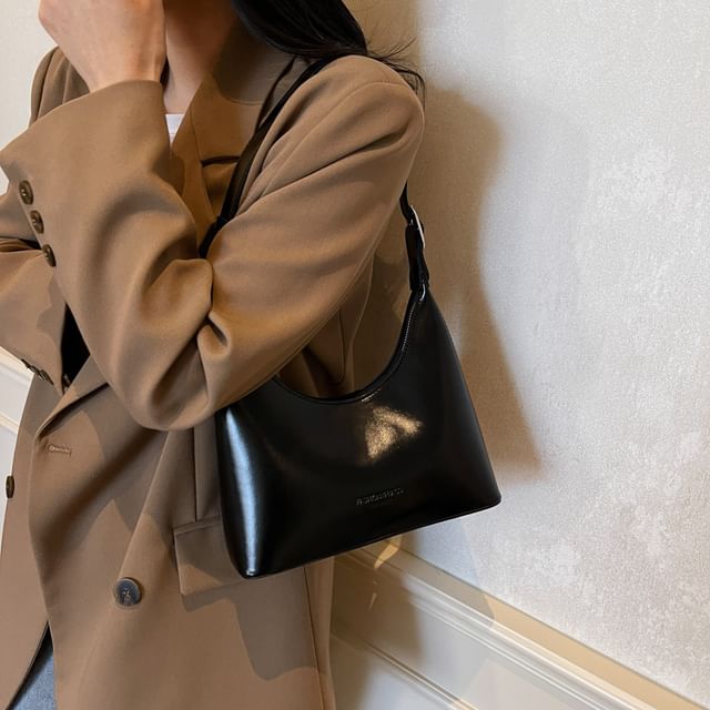 Faux Bag Lettering Shoulder Leather