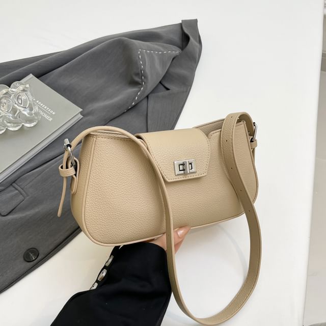 Faux Crossbody Leather Bag Flap