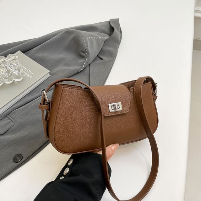 Faux Crossbody Leather Bag Flap