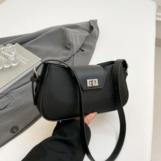 Faux Crossbody Leather Bag Flap