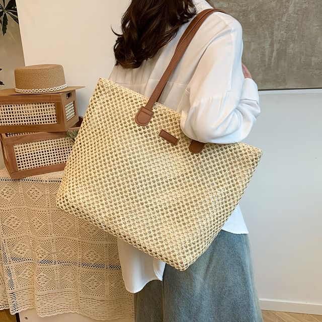 Tote Perforated Bag Straw