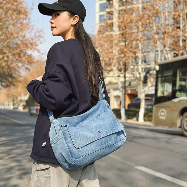 Crossbody Washed Bag Denim