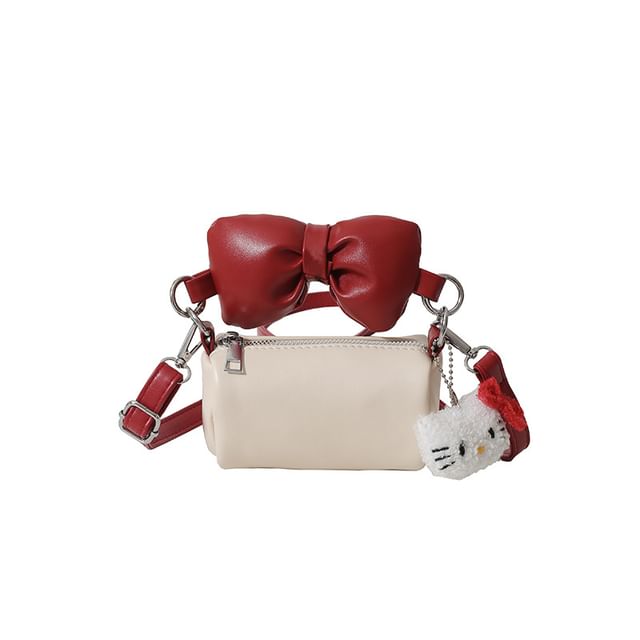 Cylinder Bag Accent Crossbody Bow