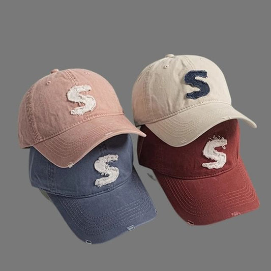 Applique Cap Letter Distressed