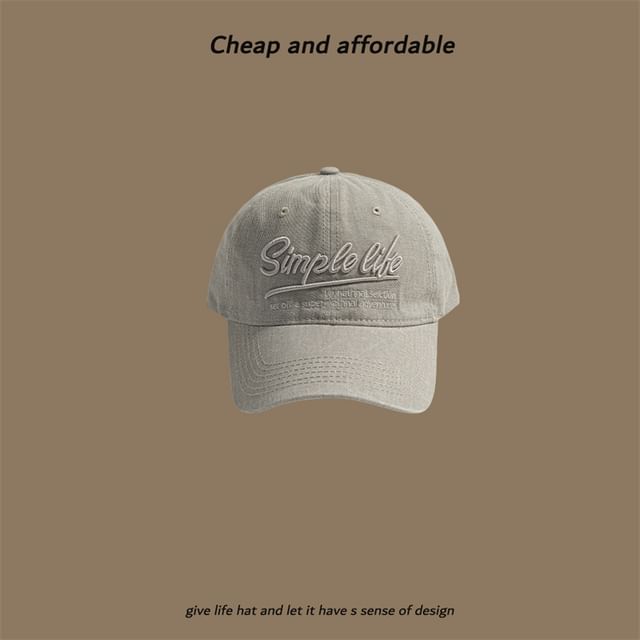 Washed Embroidered Letter Cap